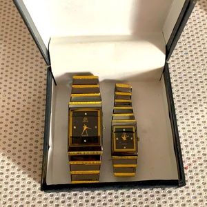 Two watches for a man and a woman.